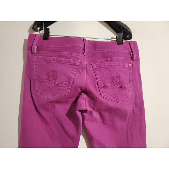 Lilly Pulitzer Worth Straight Raw Hem Jeans Womens Size 4 Fuschia Pink Cotton - Picture 7 of 12